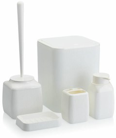 Sada kúpeľňových doplnkov Crystal, biela