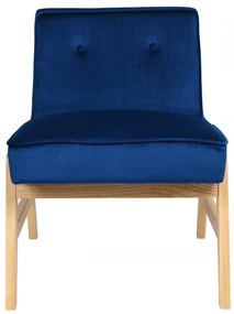 Kreslo Ontario velvet tmavomodré