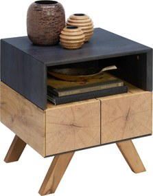 XXXLutz NOČNÝ STOLÍK, farba duba, tmavosivá, 45/50/40 cm Carryhome - Nočné stolíky - 002798002004