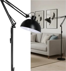 BRILAGI - Flexibilná stojacia lampa TASKER 1xE27/60W/230V 157 cm čierna