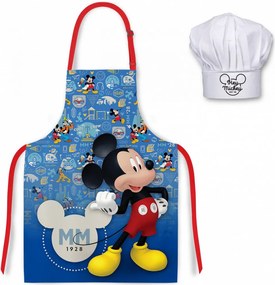 Detská / chlapčenská zástera s kuchárskou čiapkou Mickey Mouse - Disney Junior - Clubhouse - pre deti 3 - 8 rokov