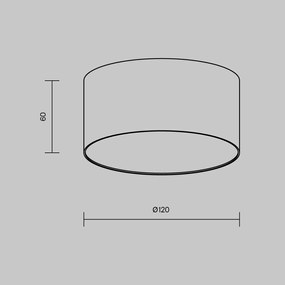 Stropné svietidlo MAYTONI ZON 3000K C032CL-12W3K-RD-B