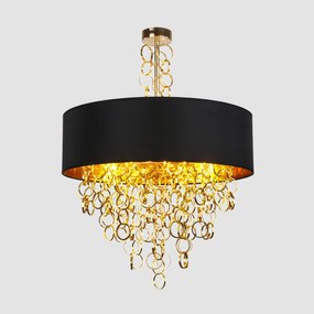 Toolight - Závesná lampa 45cm 3xE27 APP683-3CP, čierna-zlatá, OSW-05340