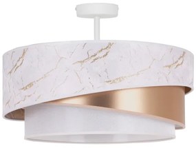 Duolla - Prisadený luster KOBO 1xE27/15W/230V pr. 45 cm biela/zlatá