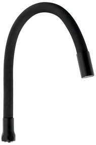 Aqualine Aqualine, Flexibilné výtokové ramienko k batérii, 470mm, 3/4", čierna mat, 43983