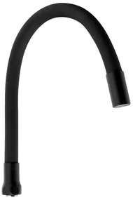 Aqualine Aqualine, Flexibilné výtokové ramienko k batérii, 470mm, 3/4", čierna mat, 43983
