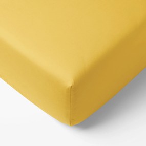 Goldea bavlnená napínacia plachta - medovo žltá 90 x 200 cm