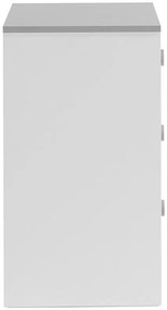 Zásuvková komoda Spencer - biela/šedá