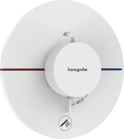 Hansgrohe ShowerSelect Comfort S, termostat pod omietku pre 1 spotrebič a ďalší výtok, biela matná, HAN-15562700