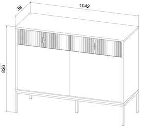 Komoda SUE zelená/čierna