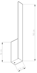 Nástenné LED svietidlo Lahti l, 1x LED 20w, 3000k, g
