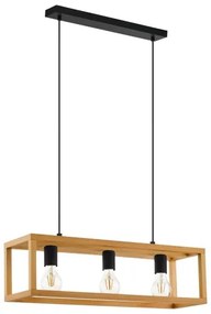 Eglo 32144 - Závesné svietidlo na lankách BLACKCROWN 3xE27/40W/230V hnedé