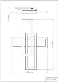 Globo 67381-24 - LED stropné svietidlo WILTON LED/24W/230V 3000/4000/6000K