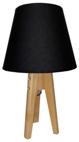 Stolná lampa CONE 1xE27/60W/230V borovica čierna