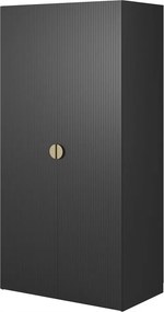 Šatníková skriňa Moonie XII (čierna biela)