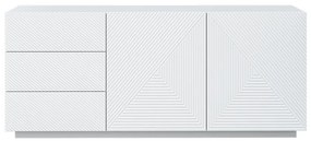 Komoda 167 cm Asha so zásuvkami - biely mat