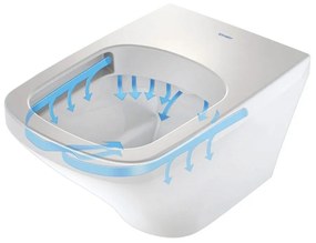 DURAVIT DuraStyle závesné WC Rimless s hlbokým splachovaním, 370 x 540 mm, biela + sedátko so sklápacou automatikou (SoftClose), 45510900A1
