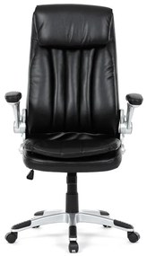 Autronic BONTEC Kancelárske kreslo, hojdací mechanizmus, čierna ekokoža, KA-F1218 BK Farba: Šedá