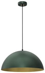 Závesné svietidlo Beta, 1x zlaté/zelené kovové tienidlo, (fi 45cm), gr/g