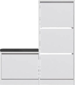 Skrinka na topánky Dude White