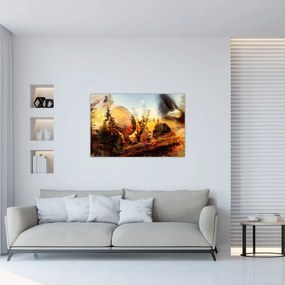 Obraz - Šamanský motív (90x60 cm)