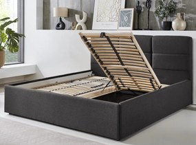 Posteľ Domango 140x200 cm, antracitovo šedá látka