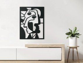 drevko Kubistický obraz na stenu Tváre Rozmer obrazu: 43,5 x 32,5 cm, Farba dekorácie: Čierna