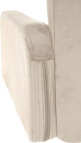 Barová stolička Los Angeles - zamat, biely rám - krémová