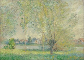Sklenený obraz - Claude Monet, The Willows, reprodukcia (70x50 cm)