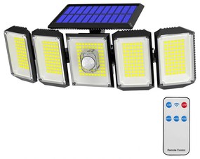 5 panelová otočná 300 LED- ová solárna lampa