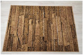 Sindbad MÄKKÝ KOBEREC 120X170 CM NEW IDEA DOSKY HNEDÉ 3186B55 POD STOLÍK DO OBÝVAČKY