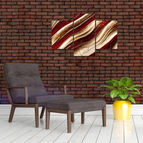 Obraz - Zlato - biela textúra (90x60 cm)