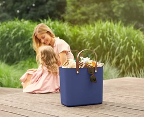 Nákupná taška, kabelka, plastová MULTIBAG, tmavomodrá, 25 l