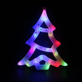 eCa Vianočný závesný LED Stromček 31 x 25 cm, IP20 multicolor