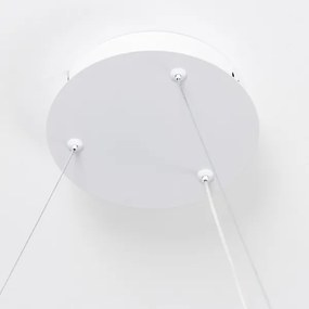 Brilagi - LED stmievateľný závesný luster na lanku FALCON SLIM LED/42W/230V priemer 50 cm biely + diaľkové ovládanie