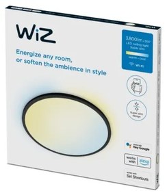 WiZ - LED Stmievateľné stropné svietidlo SUPERSLIM LED/32W/230V čierna Wi-Fi