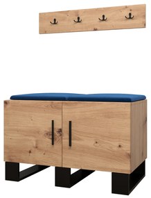 Predsieňová zostava Amanda 21 (dub artisan + modrá). Vlastná spoľahlivá doprava až k Vám domov. 1086042