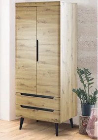 Šatníková skriňa Nordi, dub artisan%