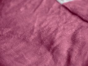 Baránková mikinová deka s rukávmi a kapucňou LAVENDR, vínová