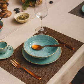 Tanier plytký Sand tyrkysový 23 cm – Gaya - 451959