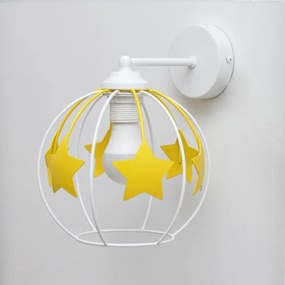 Detská nástenná lampa STARS 1xE27/15W/230V žltá/biela