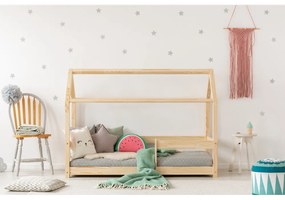 Domčeková detská posteľ z borovicového dreva 70x140 cm Mila MB - Adeko