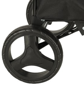 Nákupná taška na kolieskach s rámom 95 cm čierna