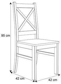 ROZKLÁDACÍ JEDÁLENSKÝ STÔL DANILO BIELY + DUB CRAFT ZLATÝ 140 / 195 cm + 4 STOLIČKY PAROS 02