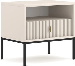 PROXIMA.store - Štýlový nočný stolík Marcos FARBA: biela, FARBA NÔH: čierna