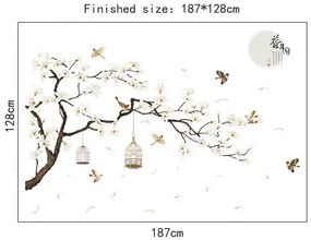 Samolepka na stenu "Japonská čerešňa" 187x128cm