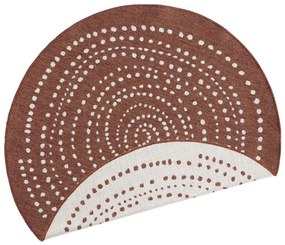 NORTHRUGS - Hanse Home koberce Kusový koberec Twin-Wendeteppiche 103110 terra creme kruh – na von aj na doma - 200x200 (priemer) kruh cm