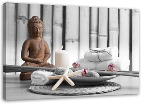 Obraz na plátně Buddha Brown Zen Spa - 90x60 cm