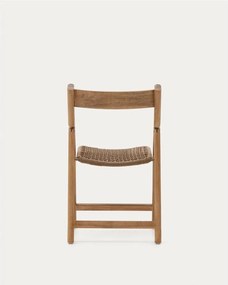 Drevená záhradná stolička v hnedo-prírodnej farbe Dandara – Kave Home