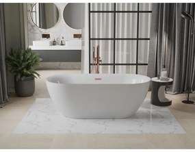 Mexen Roxy, voľne stojaca vaňa 170 x 80 cm, biela, ružové zlato prepad, 51201708000-60